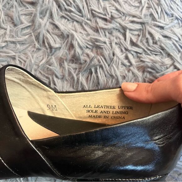 Stanley Blacker Men’s Patent Leather Black Slippers Size 9 - Picture 5 of 6